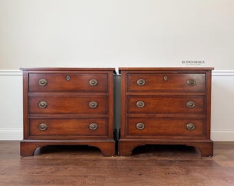 Vintage Henredon Oversized Bedside Chests – Custom Finish Options