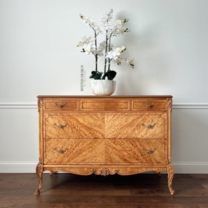 SOLD Antique French Provincial Maple Dresser