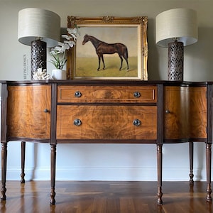 SOLD! Antique Victorian Hepplewhite Buffet, Traditional Sideboard, Transitional Credenza