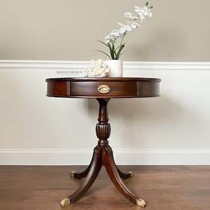 SOLD Antique Hepplewhite Drum Table