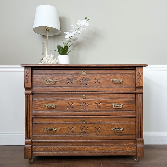 SOLD Antique Eastlake Chest of Drawers, Dresser, Entryway Console - Etsy SOLD Antique Eastlake Chest of Drawers, Dresser, Entryway Console - Etsy