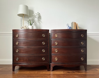 SOLD!! Antique Hepplewhite Bedside Chests, Oversized Nightstands