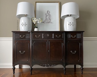 SOLD! Antique Hepplewhite Buffet, Victorian Sideboard, Transitional Credenza