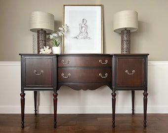 SOLD! Antique Victorian Buffet, Traditional Sideboard, Transitional Credenza