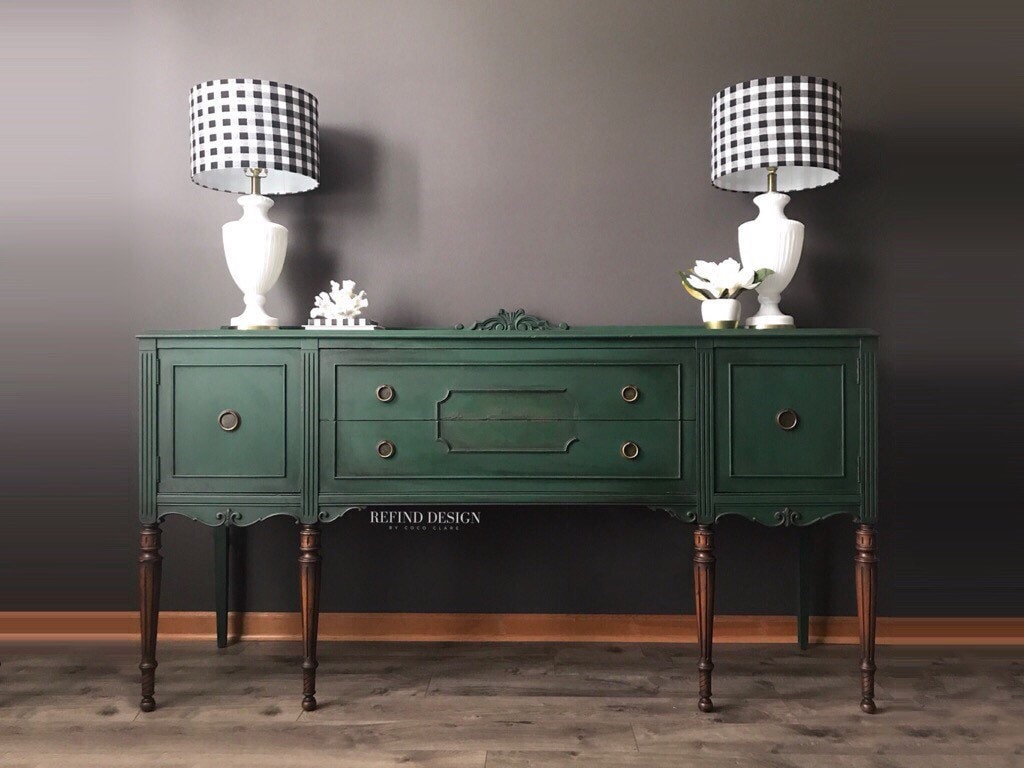 Emerald green buffet table deals