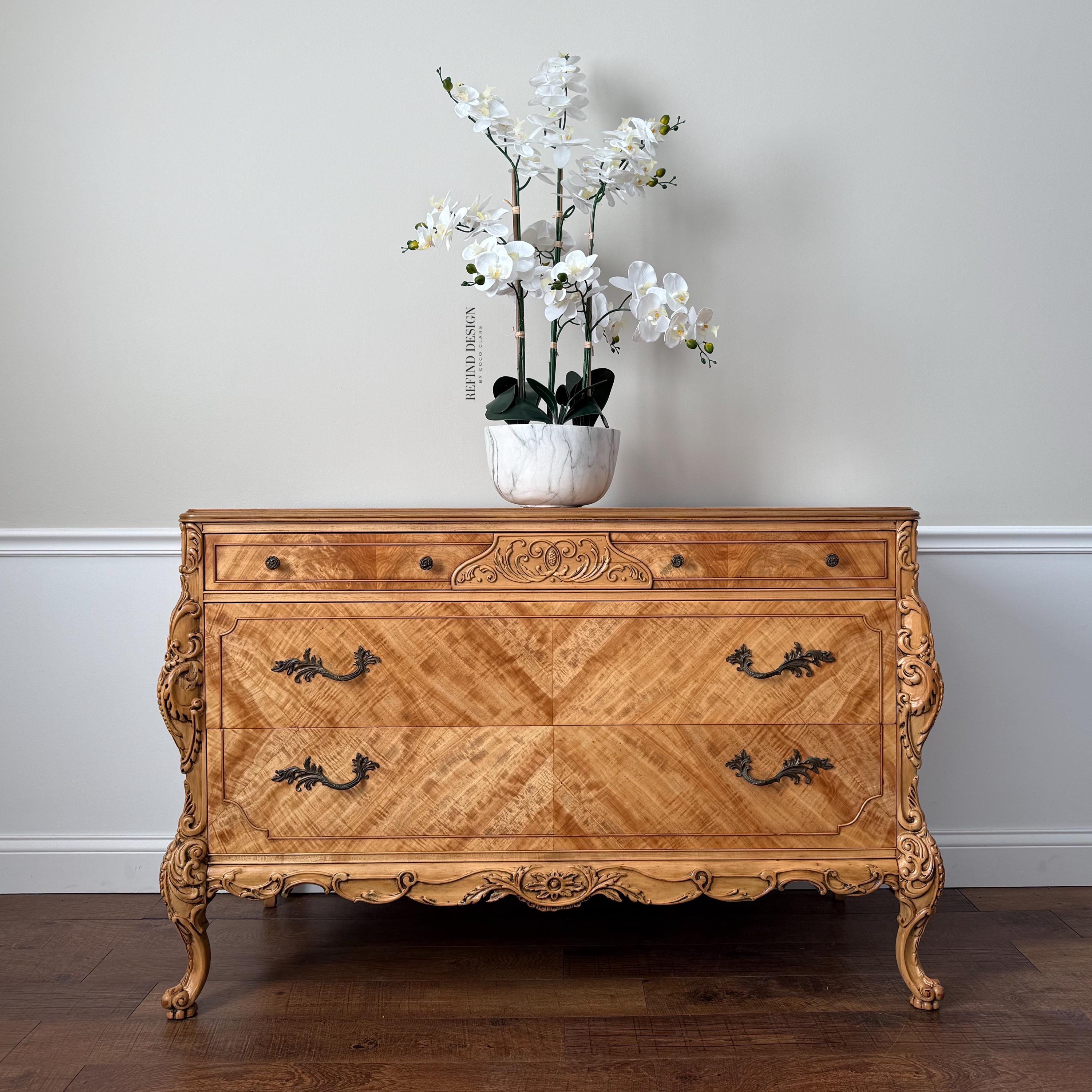SOLD! Antique Maple Dresser – Natural Matte Lacquer Finish