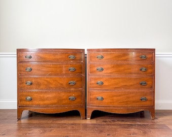 Oversized Nightstands Set of 2 – Solid Wood Bedside Chests