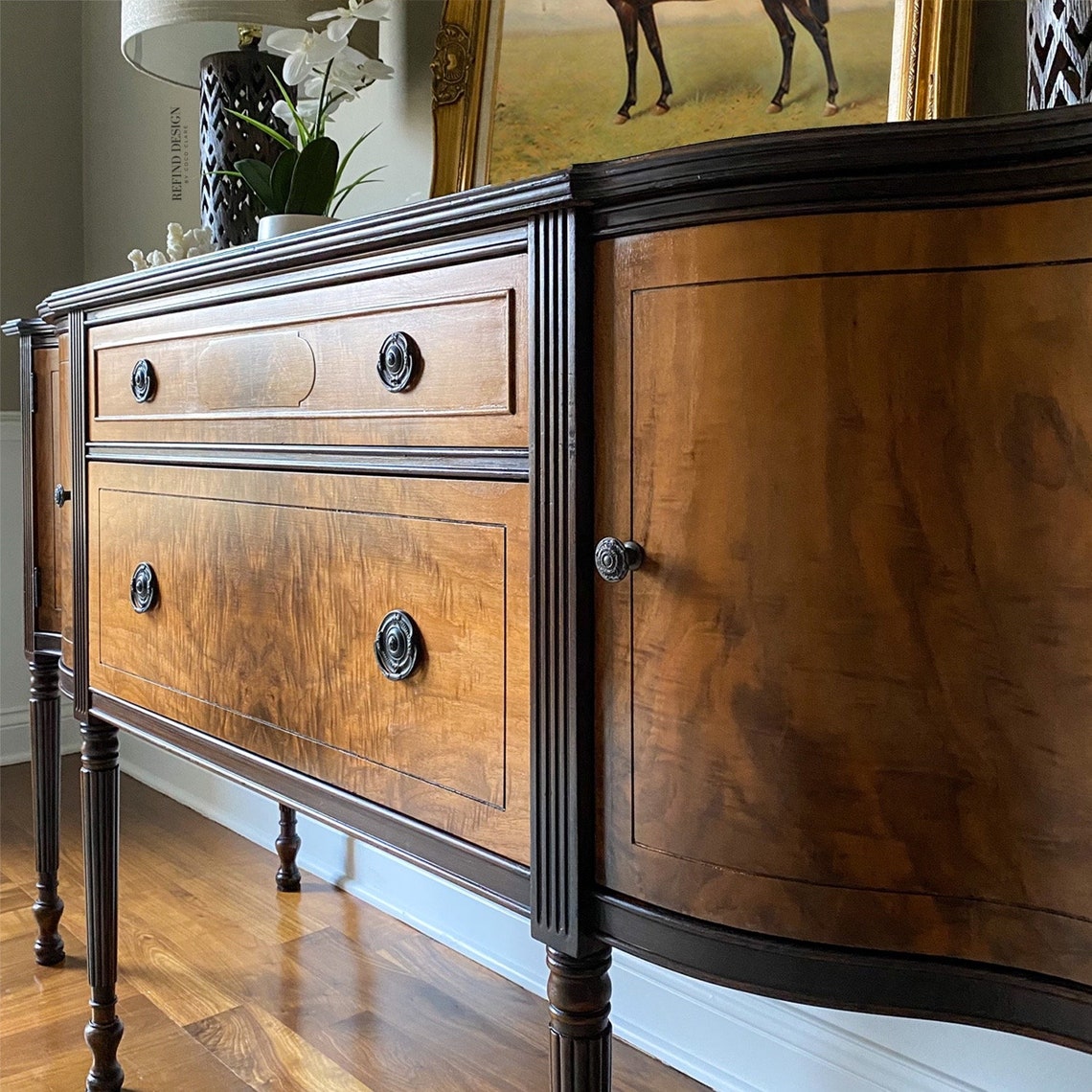 SOLD Antique Victorian Hepplewhite Buffet Traditional Etsy