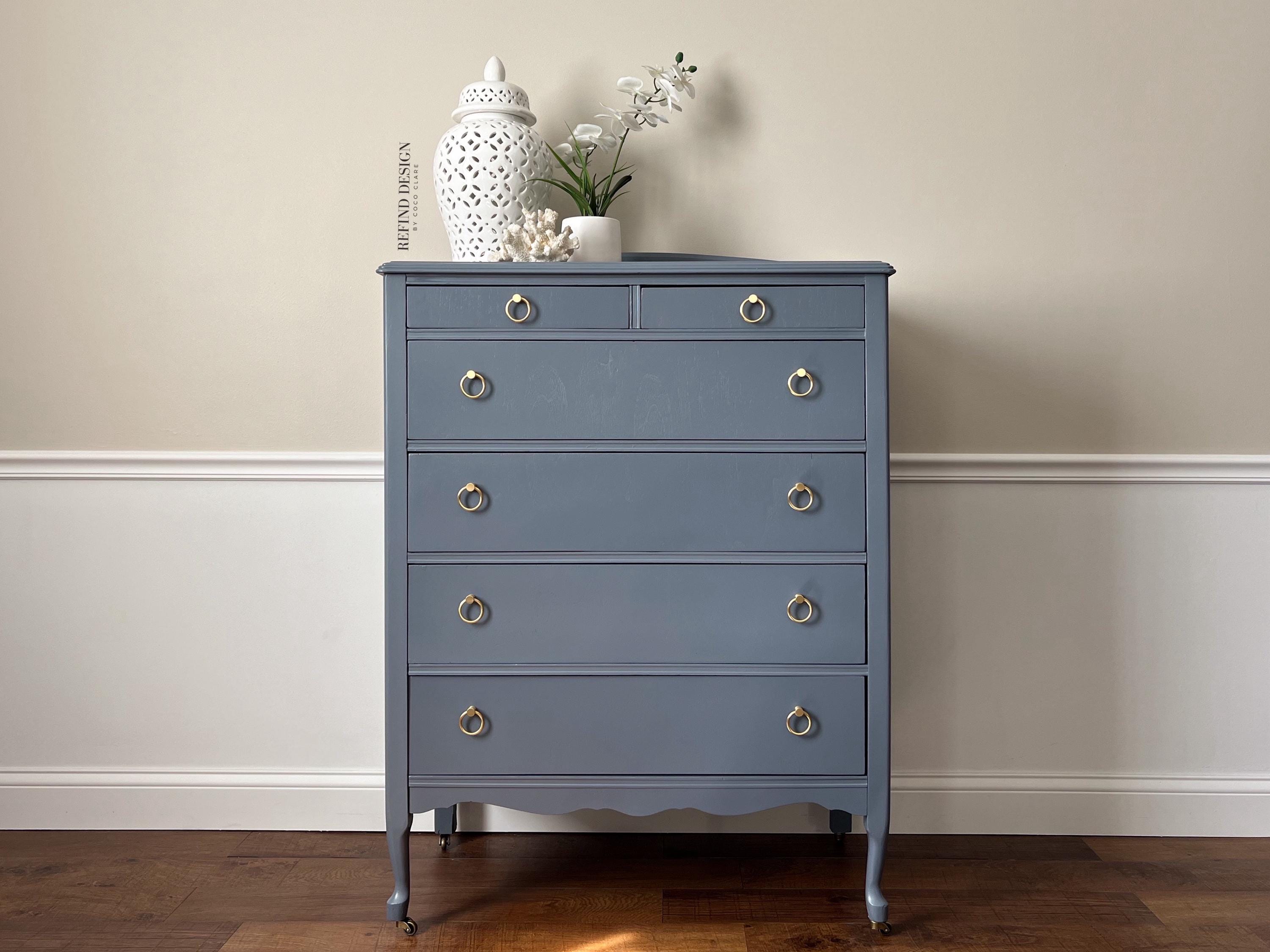 SOLD Antique Victorian Dresser, Modern Entryway Console, Blue Gray ...