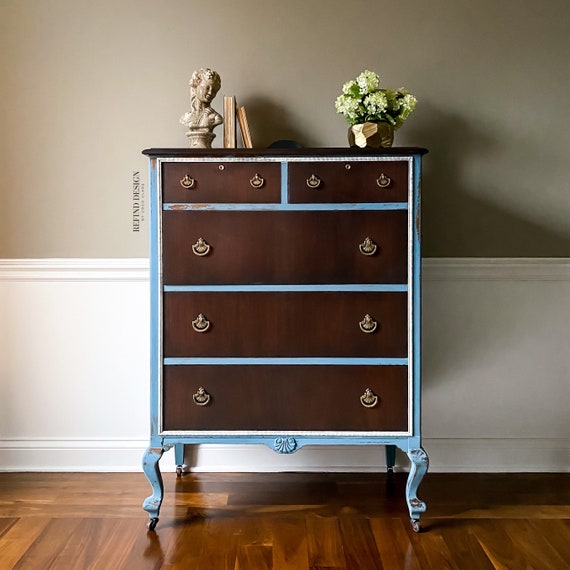 Sold Antique Queen Anne Dresser Entryway Living Room Etsy