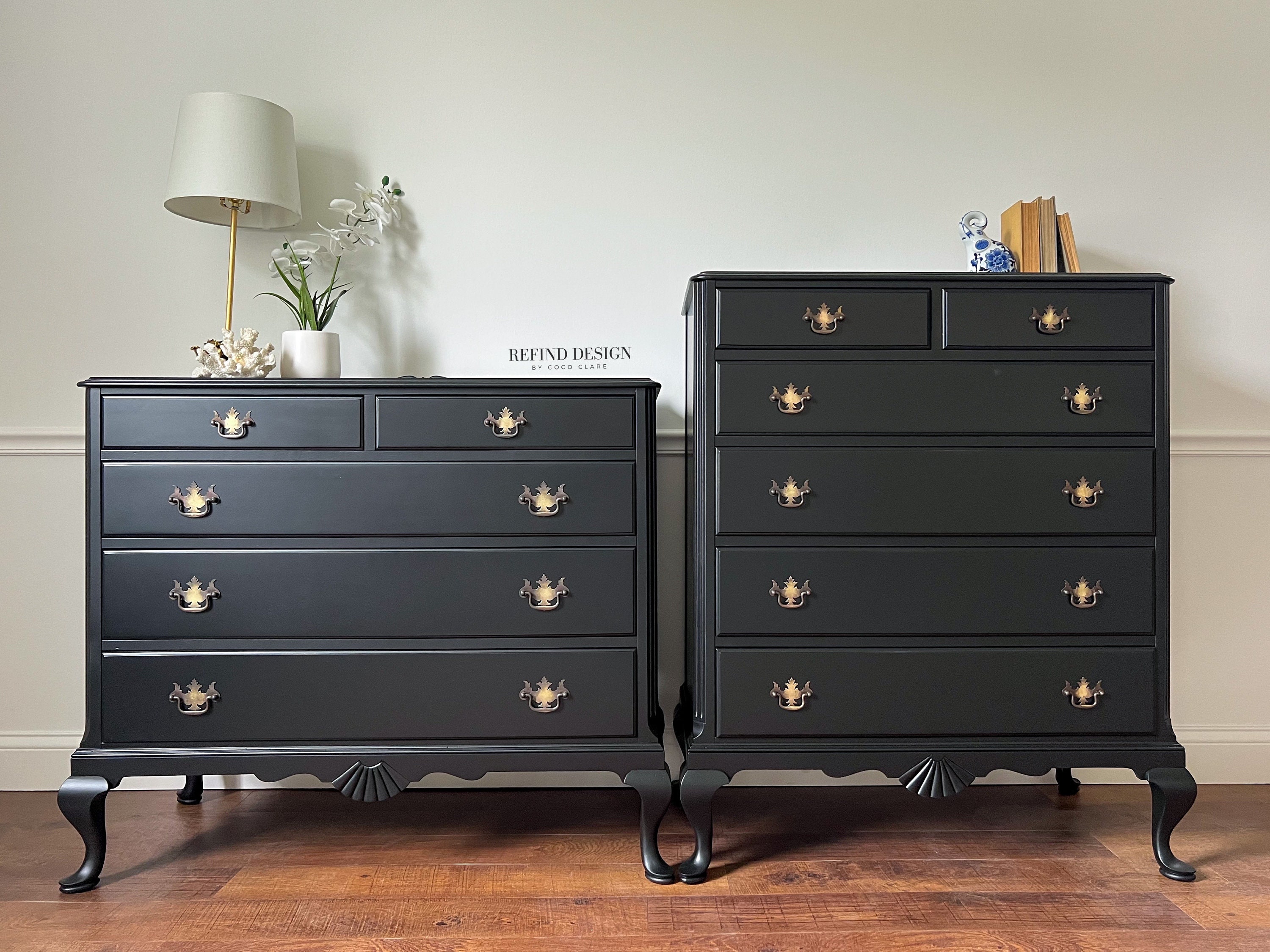 black victorian dresser SOLD! Antique Victorian Dresser, Modern Entryway Console, Black Lacquer  Finish