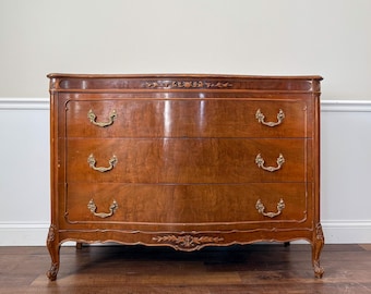 Antique French Low Dresser – Custom Finish Options – 54” Chest