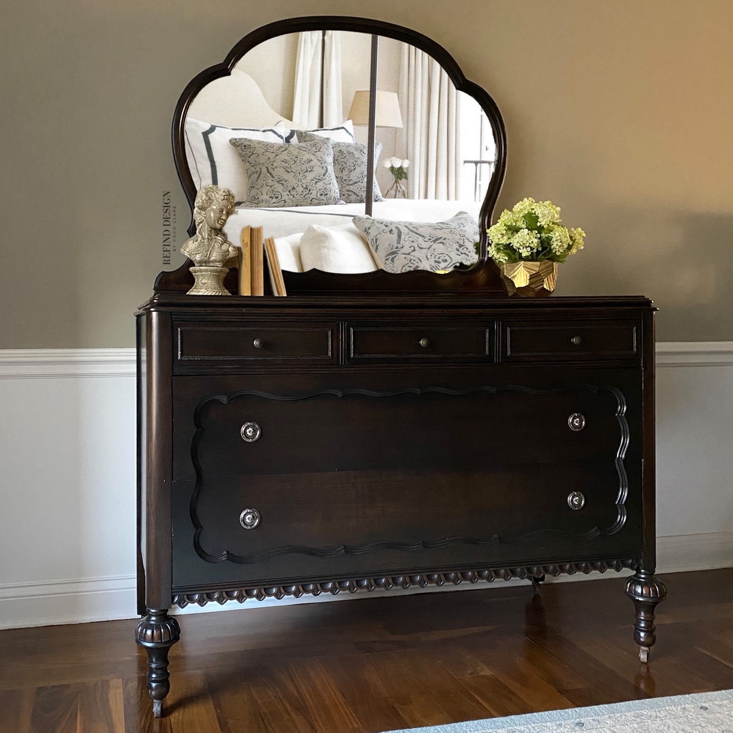 SOLD 1920s Victorian Dresser With Mirror Entryway Console Etsy