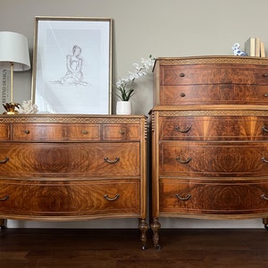SOLD- Antique 1930's French Dresser Set