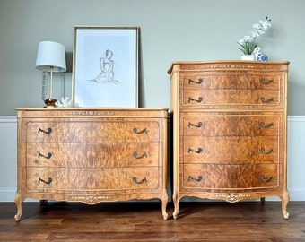 SOLD- Antique French Provincial Dresser Set
