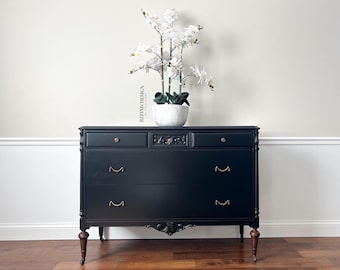 modern traditional dresser Traditional Vivienne 6-Drawer Easy Assembly Solid Wood Dresser