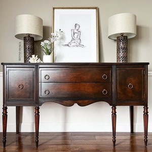 SOLD! Antique Victorian Hepplewhite Buffet, Traditional Sideboard, Transitional Credenza