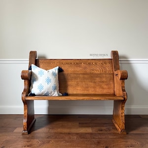 SOLD Antique Church Pew, Entryway Bench