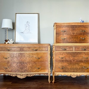 SOLD- Antique French Provincial Dresser Set