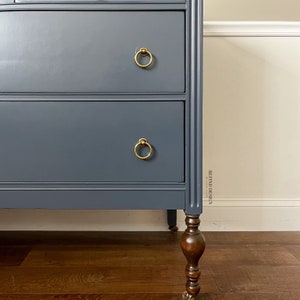 SOLD Antique Dresser, Modern Navy Entryway Console, Traditional Bedroom Storage image 7