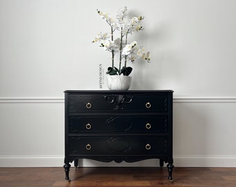 Antique Dresser, Modern Black Entryway Console, Traditional Bedroom Storage