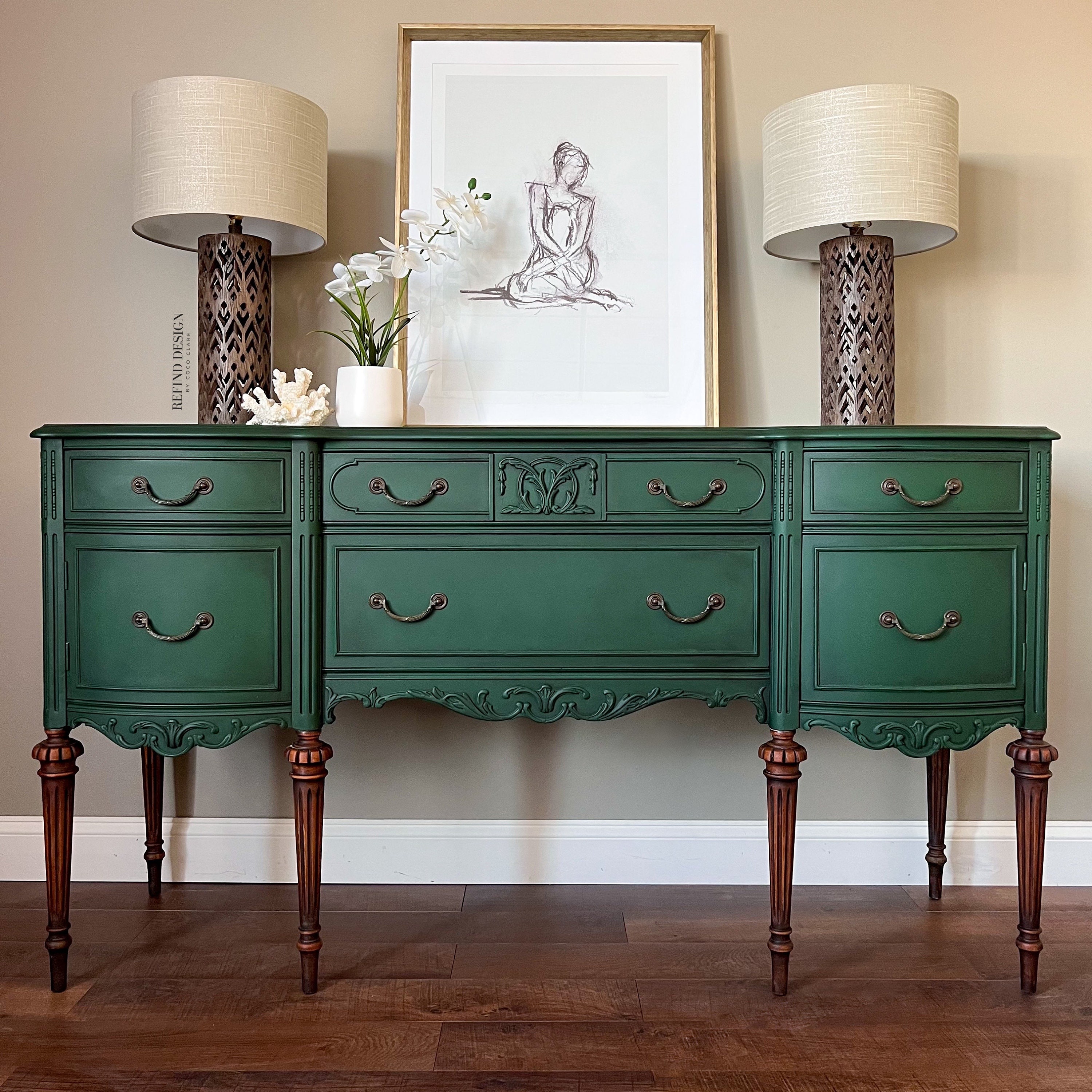 Green buffet table deals