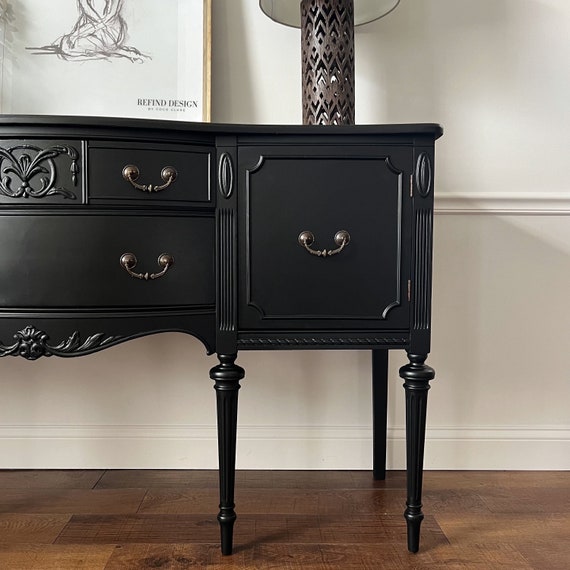 Black outlet antique buffet