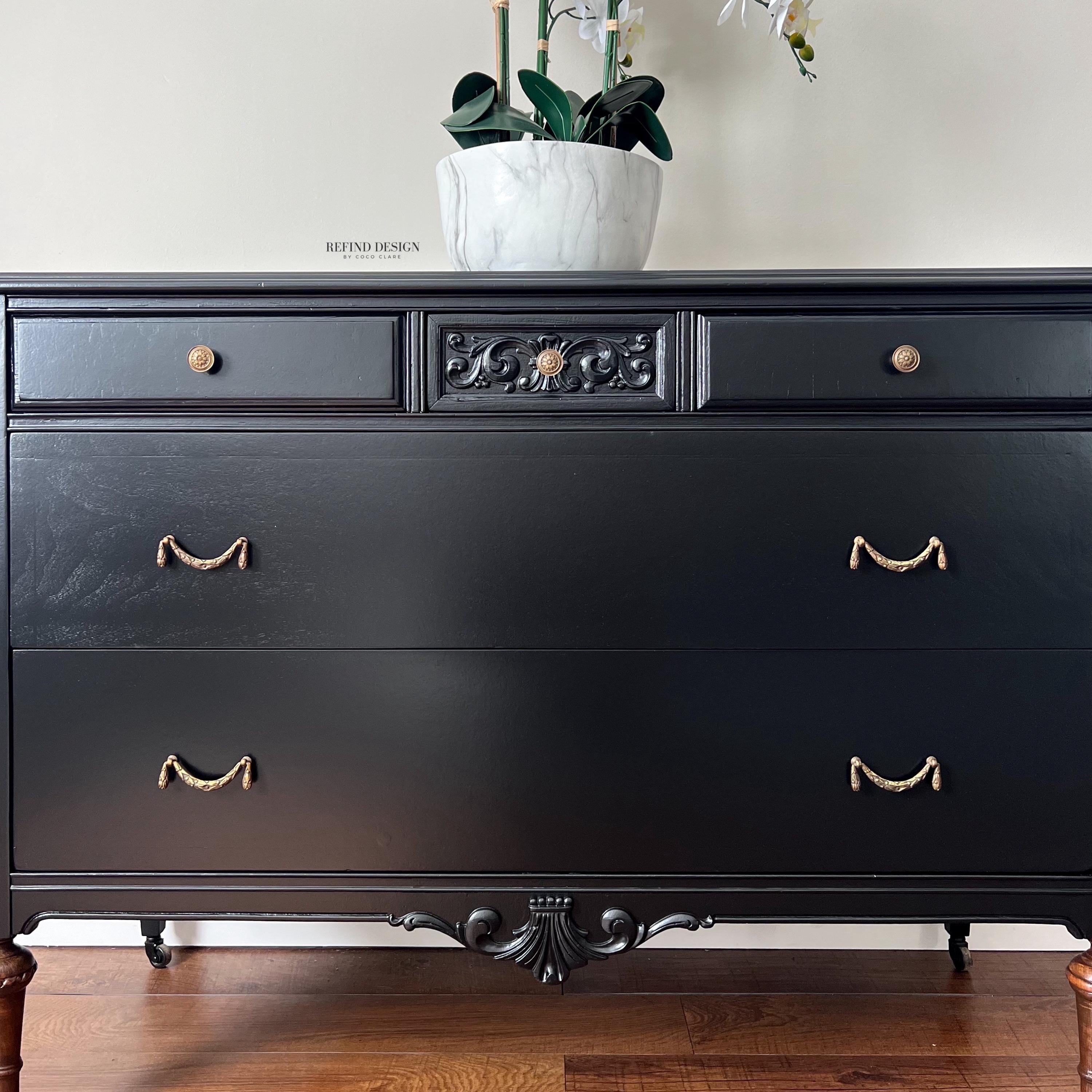 SOLD! Antique Dresser, Modern Black Entryway Console, Traditional ...