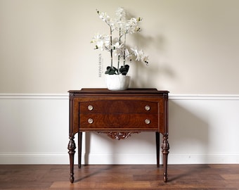 Antique Solid Wood Accent Chest – Custom Stain with Antiquing Glaze
