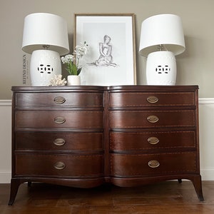 SOLD! Antique Mahogany Hepplewhite Dresser, Bedroom Furniture