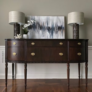 SOLD Antique Hepplewhite Buffet, Traditional Sideboard, Transitional Credenza