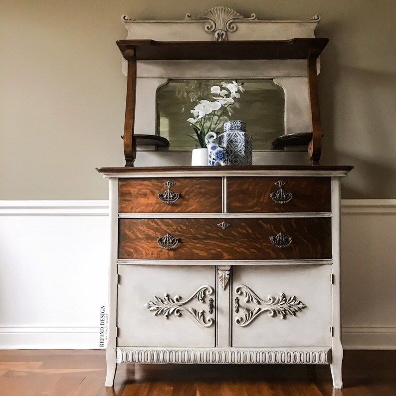 Antique Victorian Buffet with Mirror Solid Wood SOLD Dining Room