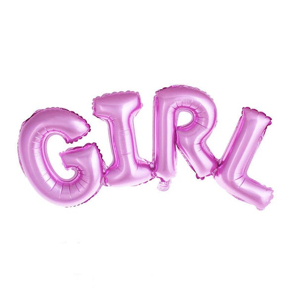 girl Balloon, balloon girl, girl boy Balloon, baby shower Balloon, gender reveal
