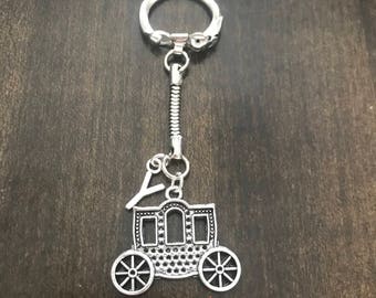 carriage initial key chain, carriage key chain, CP169