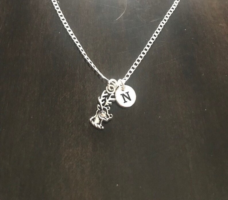 raindeer jewelry reindeer Chain christmas gift Silver Jewelry Rudolph reindeer necklace Jewelry