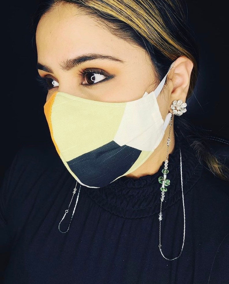 hand made mask chain crystal mask chain Mask chain detailed mask chain
