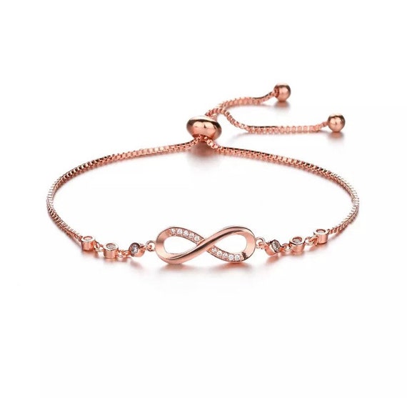 Gold Plated Adjustable Multi-Link Infinity Bracelet With Christmas Gift Box  – Gemnations