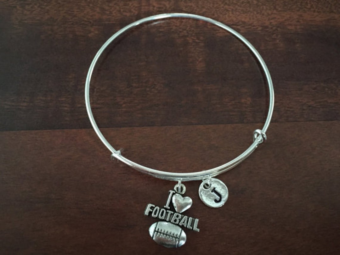 Football Letter Bracelet ⚽ Gift Bag Alphabet Initial Love