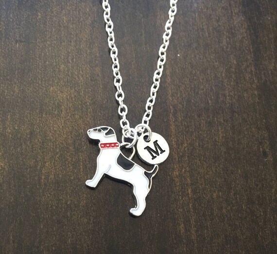 Dog on sale initial necklace