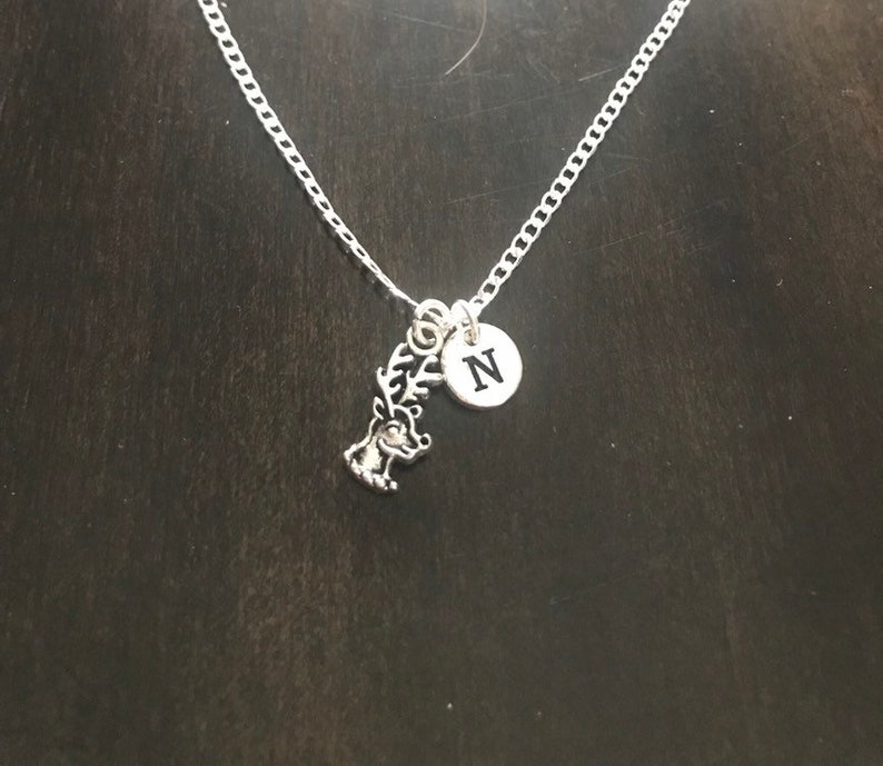 raindeer jewelry reindeer Chain christmas gift Silver Jewelry Rudolph reindeer necklace Jewelry