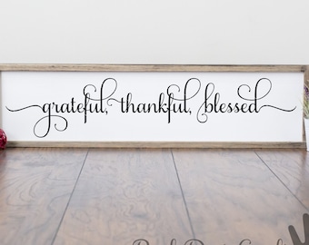 Svg de agradecimiento, gratitud y bendición: Decoración de pared para el hogar (descarga digital)