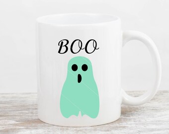 Boo Ghost SVG: Diseño de taza de Acción de Gracias de otoño (archivo digital)