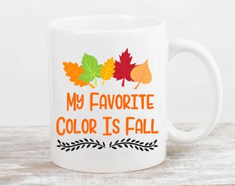 El otoño es mi color favorito SVG - Diseño de taza otoñal (archivo digital)