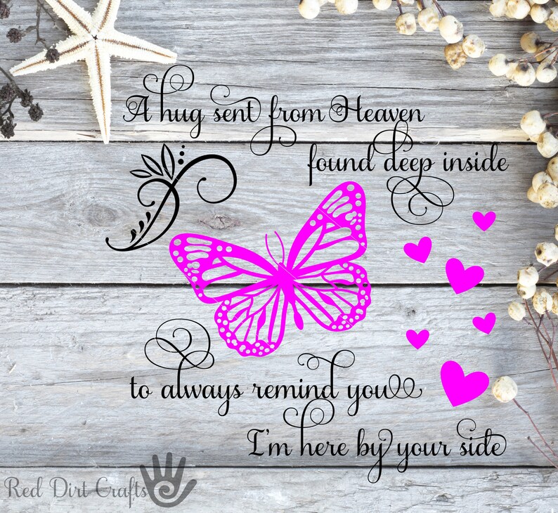 Download Butterfly Memorial Svg Dxf Png Hug Sent From Heaven Svg A ...