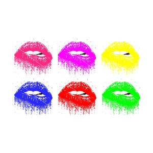 Dripping Lips Svg, Dxf, Png, Biting Lips SVG, Glitter Lips, Lip Clipart, Pretty Lips, Digital, Cricut, Cutter Machine, Cut, Stencil, SVG