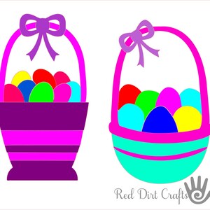 Easter SVG, Easter Baskets and Eggs, Easter Egg Hunt, Easter Egg Baskets, Digital File, Cut Files, Cricut, Cutter Machine, Cut, Stencil, SVG