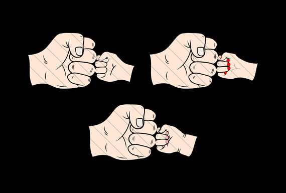 Download Fist Bump Svg Dxf Png Dad And Baby Fist Bump Dad And Son Etsy