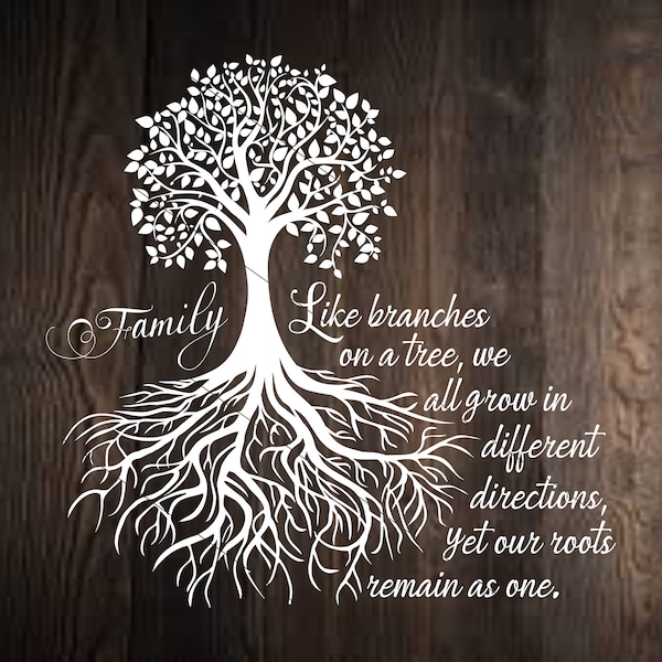Family Tree SVG: Our Roots Remain As One, Wall Decor (Digital File)