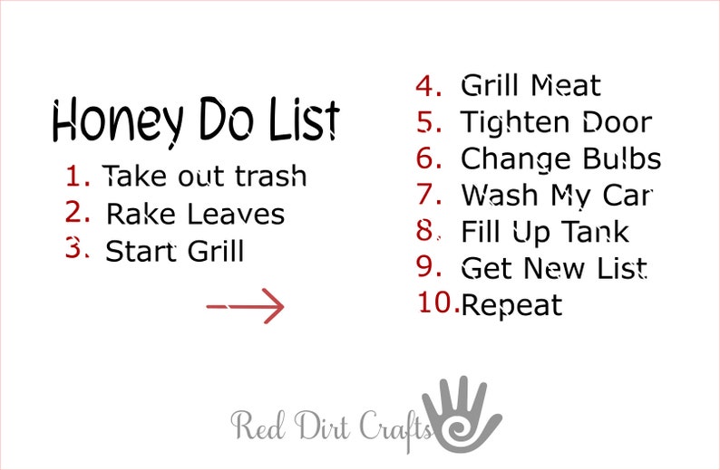 Cricut Husband List Cut Files Digital File Honey Please Cut Stencil SVG Honey Do List SVG Husband SVG