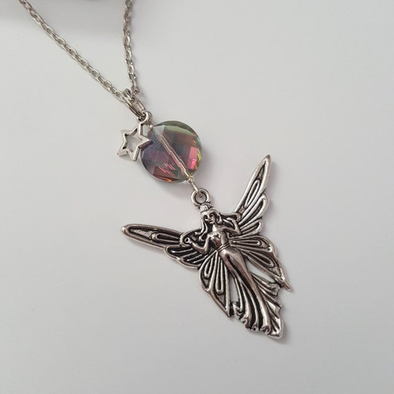 Fairy Necklace Fantasy Necklace Fairy Necklace Rainbow